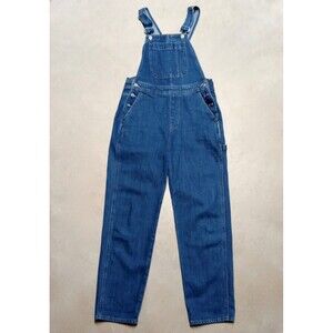 J. Crew Women Denim Bib Overalls Size SMALL Utility 100% Cotton Garden Farm Work